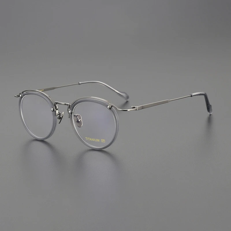 

Retro literature art glasses frame men Vintage Designer titanium optical eyeglasses Myopia reading women personalized eyewear
