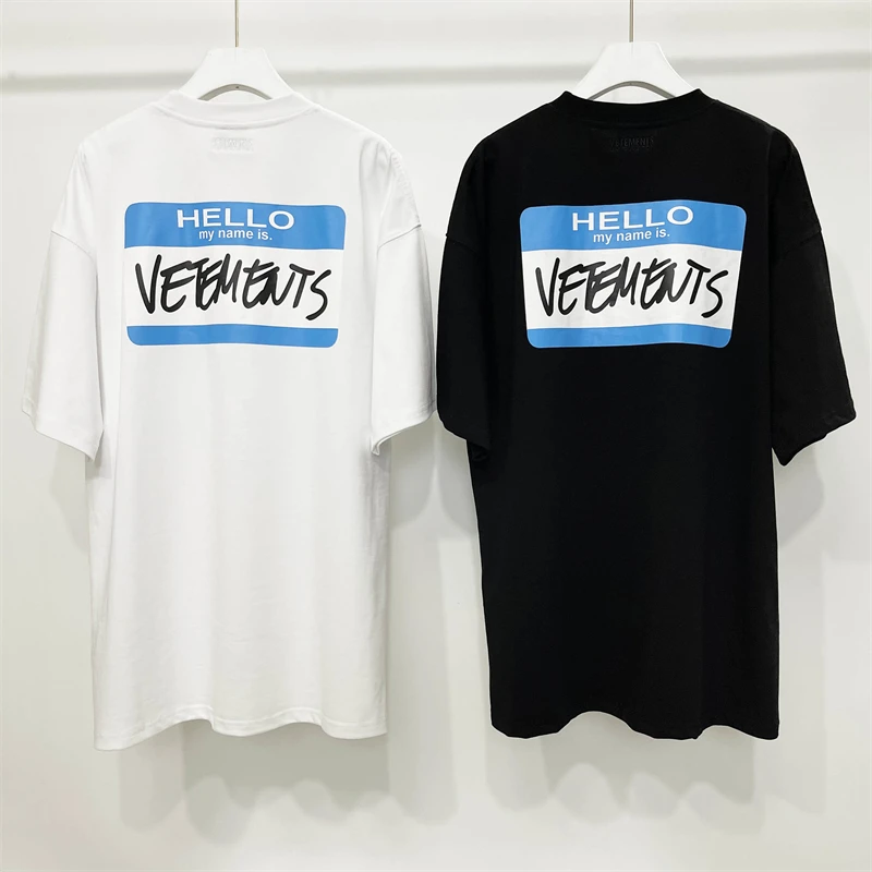 2023ss Hello My Name Is Vetements T-Shirt Men Women 1:1 High Quality Oversized Blue Printing T Shirt Tops Tee VTM
2023ss Hello My Name Is Vetements T-Shirt Men Women 1:1 High Quality Oversized Blue Printing T Shirt Tops Tee VTM