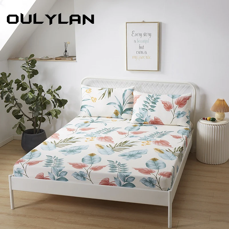 Oulylan Bed Sheet with Elastic Band King Size Bed Cover Floral Style Pillowcase Geometric Printed Fitted Bedspread Bedcove
Oulylan Bed Sheet with Elastic Band King Size Bed Cover Floral Style Pillowcase Geometric Printed Fitted Bedspread Bedcove