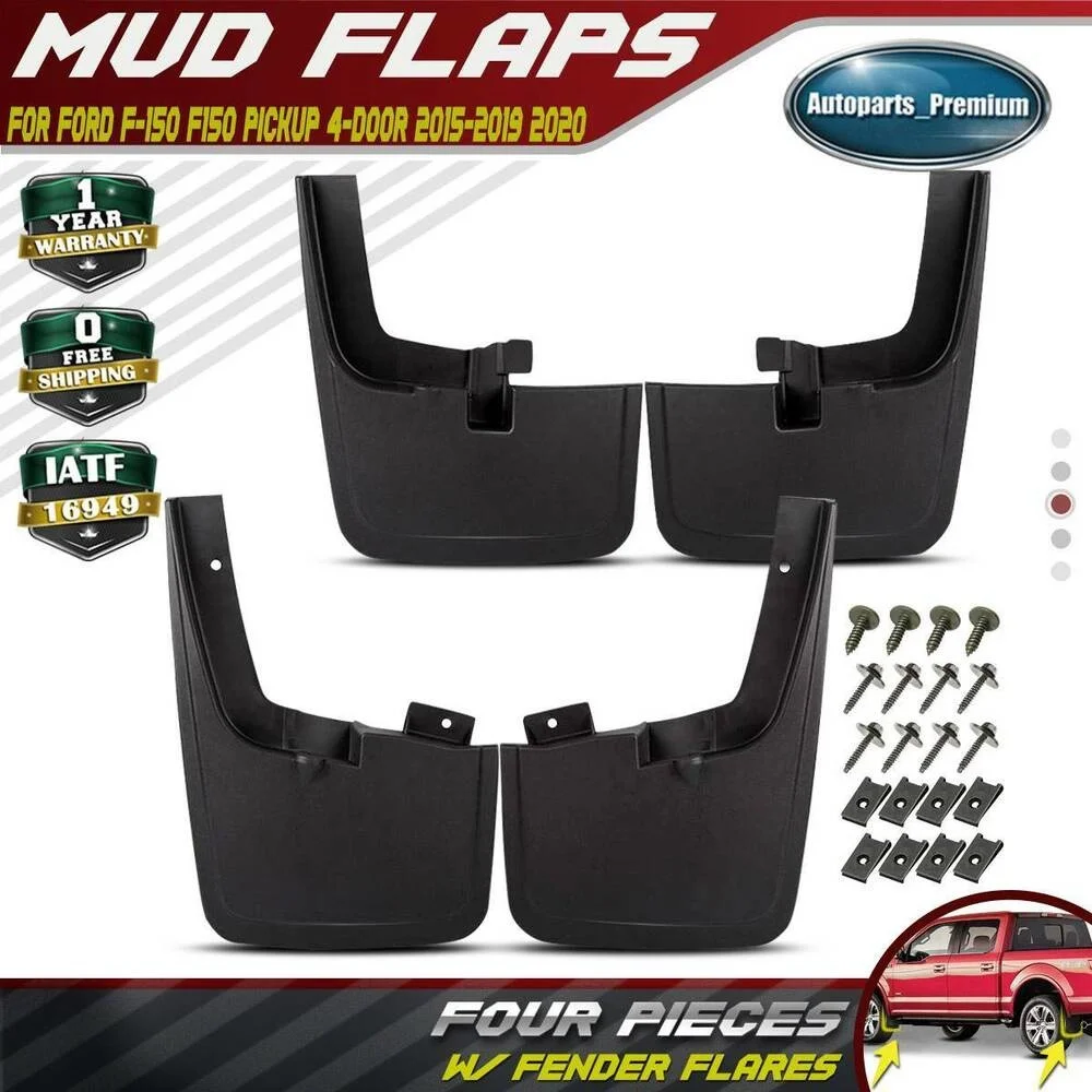New Splash Guards Mud Flaps with WHEEL LIPS for Ford F-150 2015 - 2018 2019 2020
New Splash Guards Mud Flaps with WHEEL LIPS for Ford F-150 2015 - 2018 2019 2020