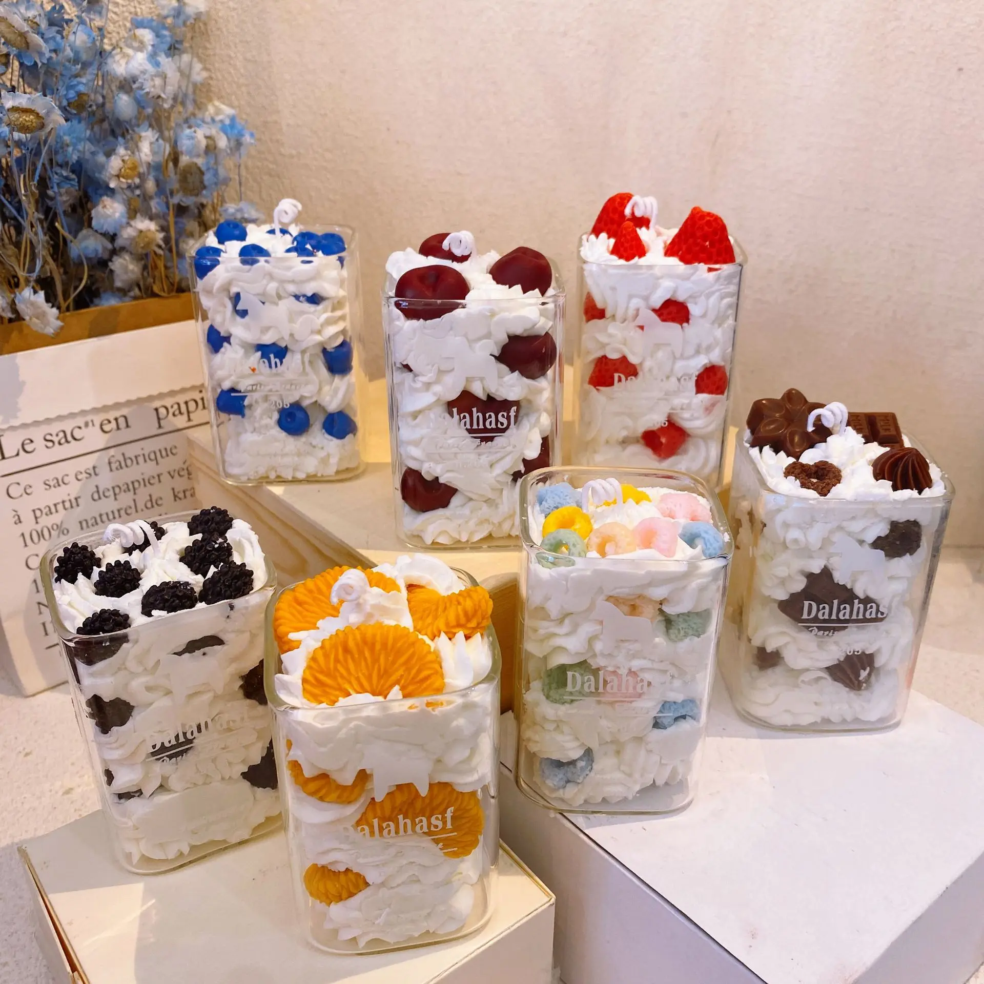 Cream Chocolate Candle Strawberry Aromatic Candles Fake Dessert Candles Scented in Jars Glass Candle for Coffee Shop Home Decor
Cream Chocolate Candle Strawberry Aromatic Candles Fake Dessert Candles Scented in Jars Glass Candle for Coffee Shop Home Decor