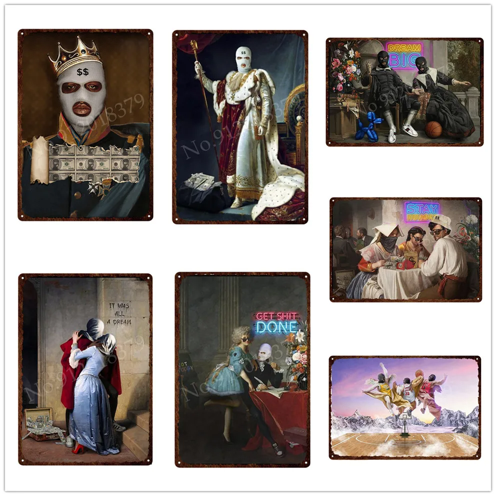 Poster Metal Tin Sign Masked Artist Criss Bellini Artworks Iron Painting for Home Wall Art Decor Tin Plate Metal Plaque 30x40cm
Poster Metal Tin Sign Masked Artist Criss Bellini Artworks Iron Painting for Home Wall Art Decor Tin Plate Metal Plaque 30x40cm