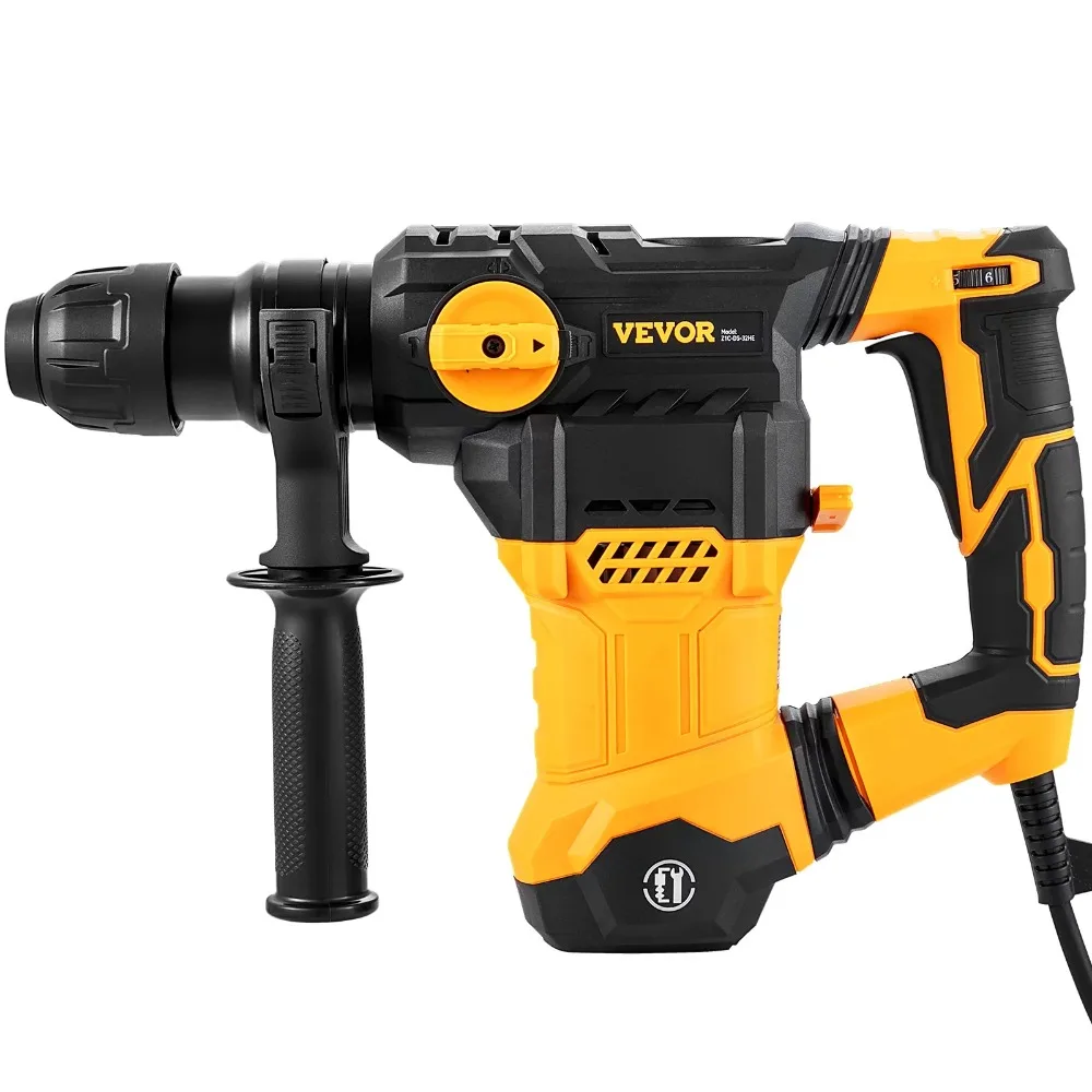 

1-1/4inch SDS-Plus Rotary Hammer Drill, 13 Amp Corded Drills, Heavy Duty Chipping Hammers w/Vibration Control & Safety Clutch