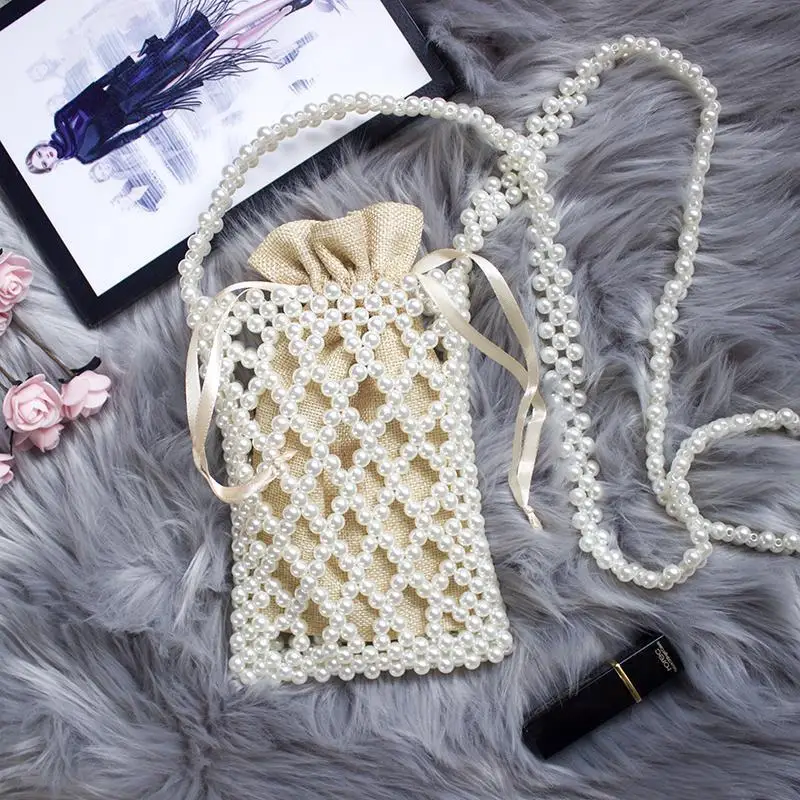 Summer Pearl Handbags Women's Bag Beaded Hollow Weaving Shoulder Crossbody Bags Bohemia Ladies Fashion Coin Purse Phone Bags Ins
Summer Pearl Handbags Women's Bag Beaded Hollow Weaving Shoulder Crossbody Bags Bohemia Ladies Fashion Coin Purse Phone Bags Ins