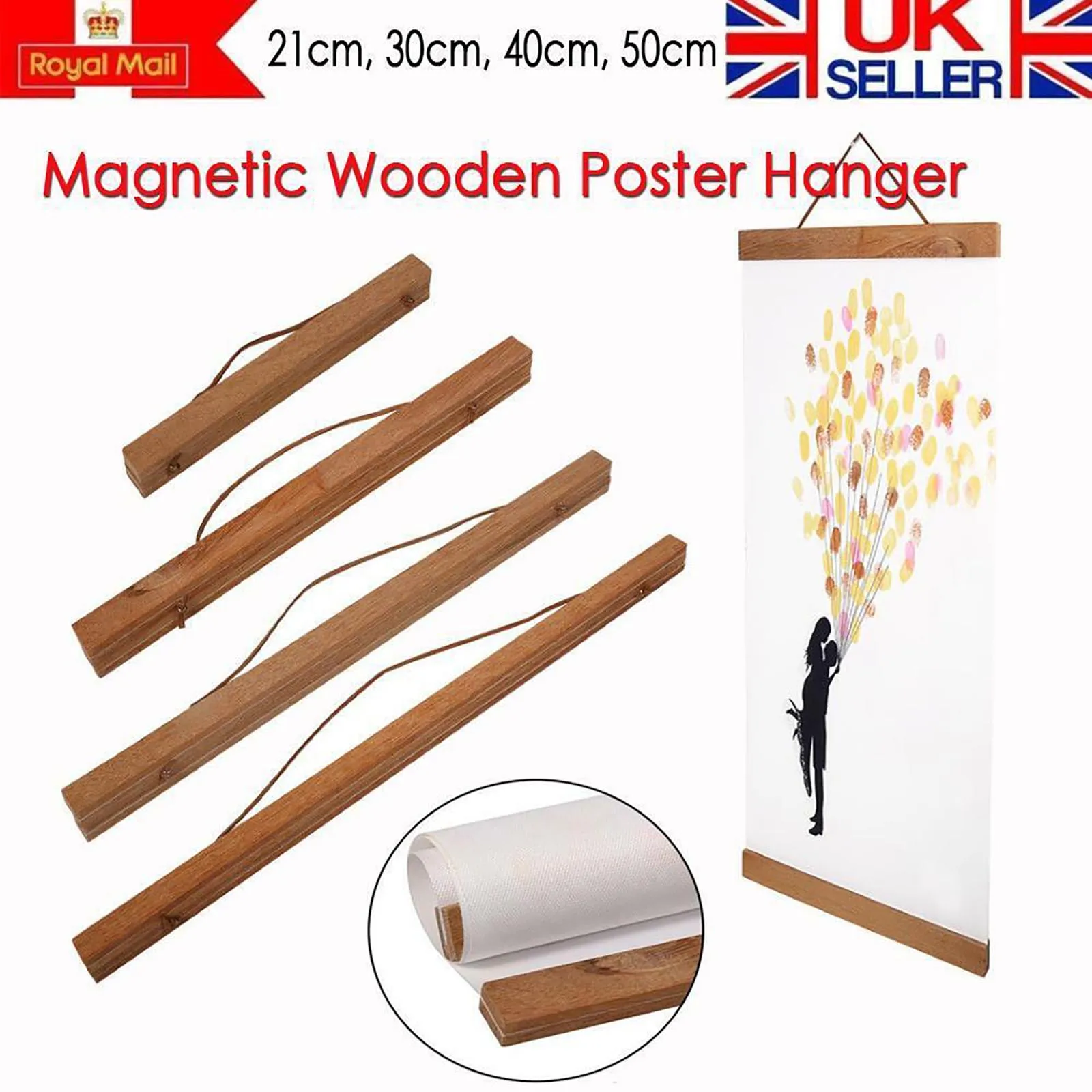 Modern Magnetic Wooden Photo Frame DIY Poster Scroll Prints Artwork Hanger Teak Wood 40cm
Modern Magnetic Wooden Photo Frame DIY Poster Scroll Prints Artwork Hanger Teak Wood 40cm