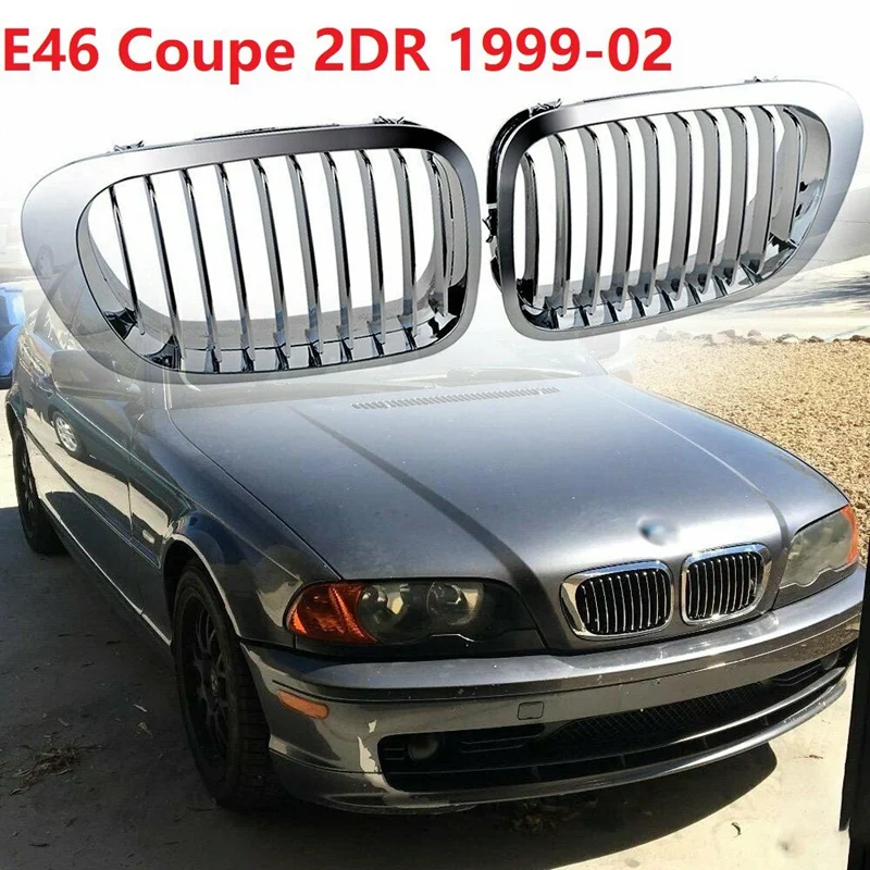 Передняя хромированная решетка для радиатора BMW E46 325Ci 330Ci 3 Series Coupe 2DR 1999-2002, 1 пара
Передняя хромированная решетка для радиатора BMW E46 325Ci 330Ci 3 Series Coupe 2DR 1999-2002, 1 пара