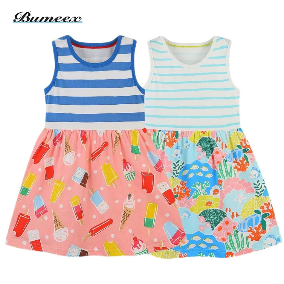 Bumeex Girls Summer Dress Cotton Small Round Collar Striped Vest A-Line Casual Dress Cute Girl 2-7 Years Old Skirt
Bumeex Girls Summer Dress Cotton Small Round Collar Striped Vest A-Line Casual Dress Cute Girl 2-7 Years Old Skirt