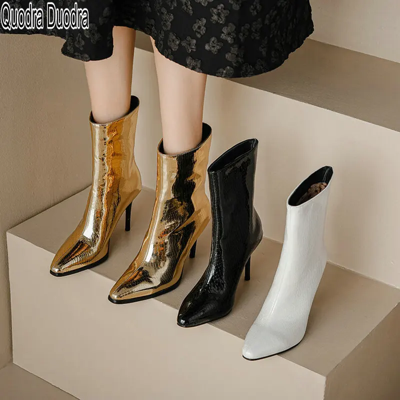 Sexy New Women Shoes Ankle Boots Thin High Heels Winter Pointed Toe Big Size Plus 48 43 46 42 PU Wedges Slippers Office Casual
Sexy New Women Shoes Ankle Boots Thin High Heels Winter Pointed Toe Big Size Plus 48 43 46 42 PU Wedges Slippers Office Casual