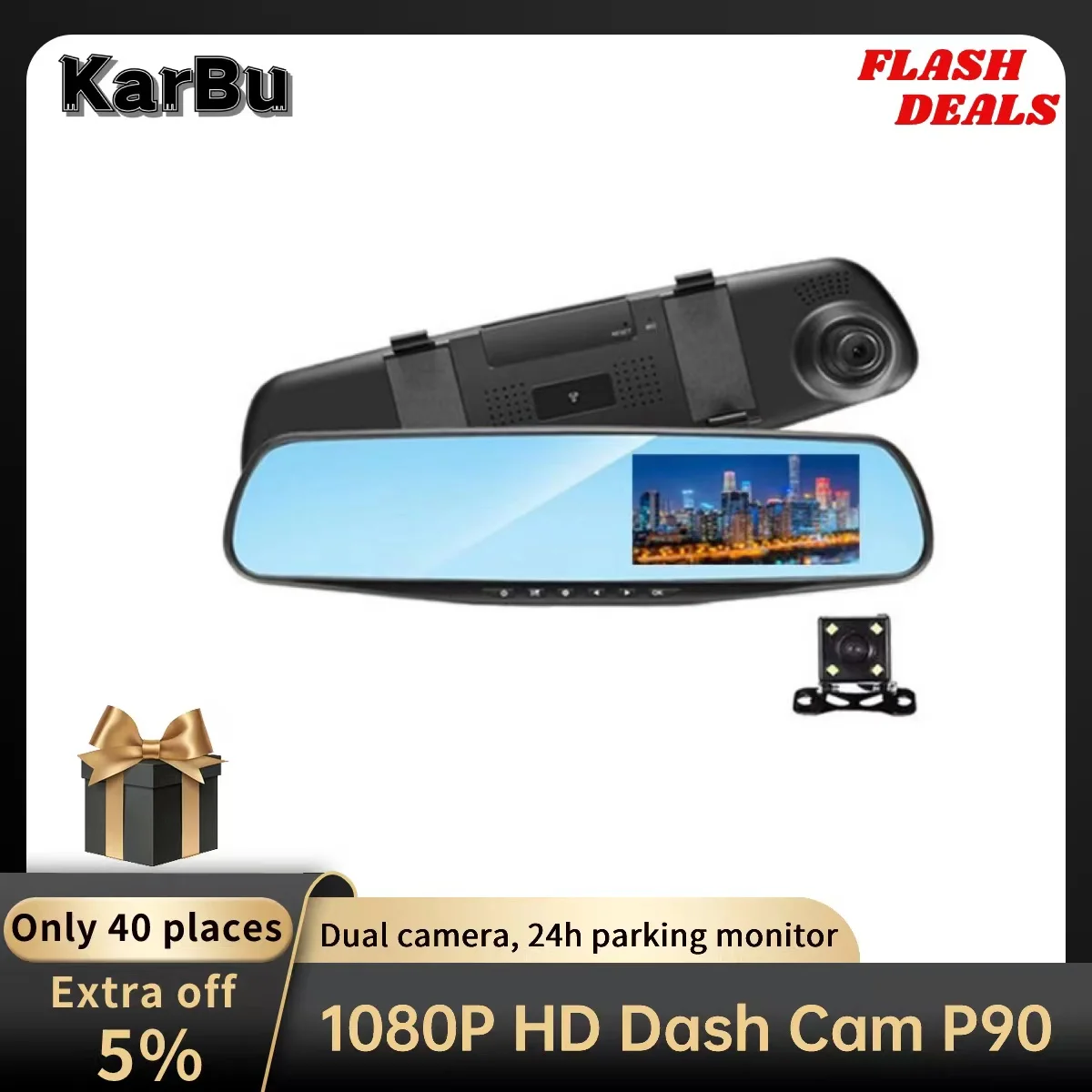 Rearview Mirror Dash Cam Full HD 1080P Dual Camera For Car Front And Rear dvrs 170° Dashcam 24h Parking Monitor Video Recorder
Rearview Mirror Dash Cam Full HD 1080P Dual Camera For Car Front And Rear dvrs 170° Dashcam 24h Parking Monitor Video Recorder