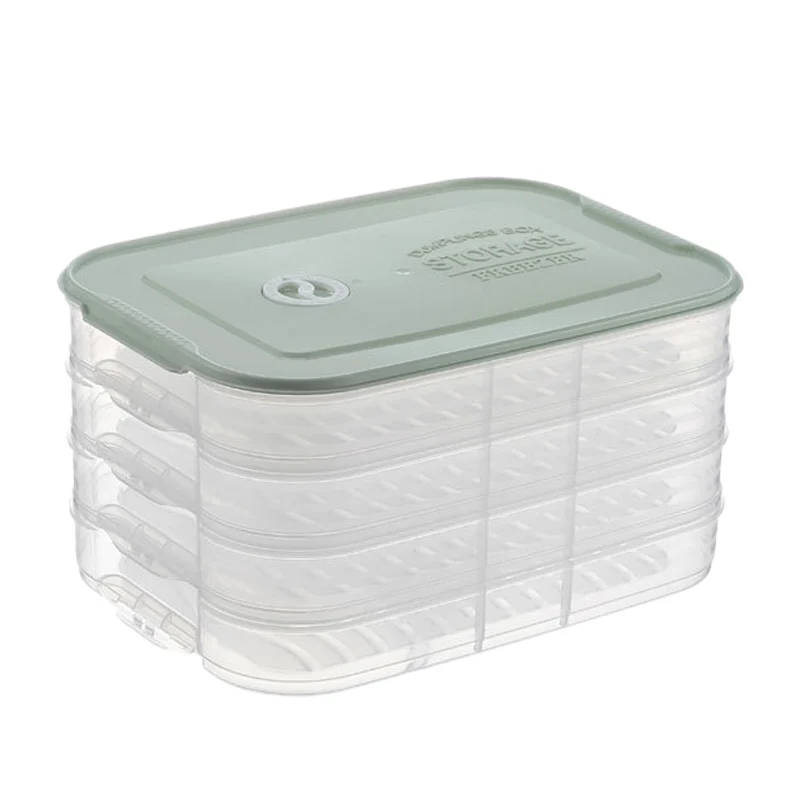 4 Layer Plastic Dumpling Storage Box Refrigerator Freeze Dumpling Tray Household Food Crisper Storage Container
4 Layer Plastic Dumpling Storage Box Refrigerator Freeze Dumpling Tray Household Food Crisper Storage Container