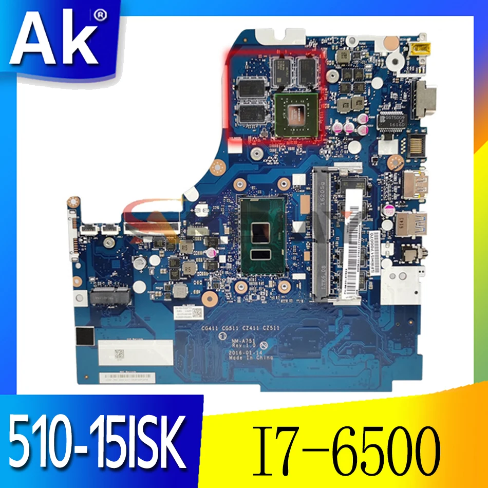 For Lenovo Ideapad 510-15ISK mainboard Motherboard 80SR CPU I7-6500 GPU:GT940MX 2G RAM:4G NM-A751 100% Test Ok
For Lenovo Ideapad 510-15ISK mainboard Motherboard 80SR CPU I7-6500 GPU:GT940MX 2G RAM:4G NM-A751 100% Test Ok