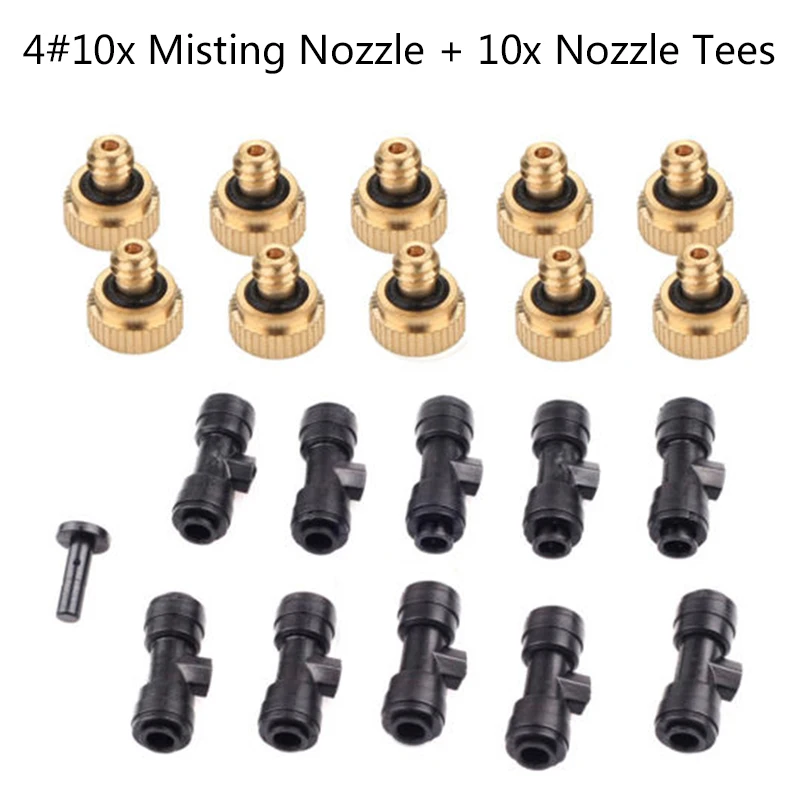 1/4 Slip-Lok Tees Water Hose 10/24 UNC Brass Misting Nozzles For Cooling System Low Pressure Garden Irrigation Kit Accessories
1/4 Slip-Lok Tees Water Hose 10/24 UNC Brass Misting Nozzles For Cooling System Low Pressure Garden Irrigation Kit Accessories