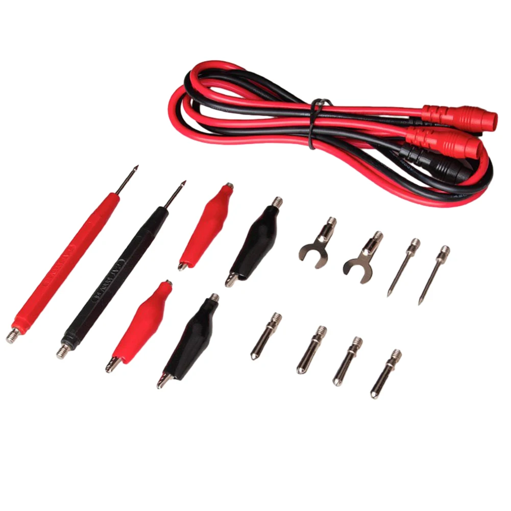 Multi Purpose 16 in 1 Multimeter Test Kit with Interchangeable Alligator Clips and Test Probes for DIY Projects
Multi Purpose 16 in 1 Multimeter Test Kit with Interchangeable Alligator Clips and Test Probes for DIY Projects
