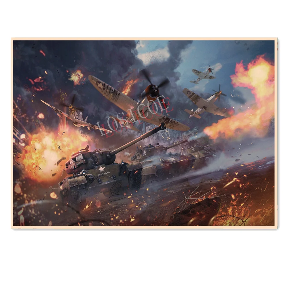 War Thunder Tanks Planes Vintage Kraft Paper Posters & Prints WW II Panzer Armored Picture Wall Art Painting Military Wall Chart
War Thunder Tanks Planes Vintage Kraft Paper Posters & Prints WW II Panzer Armored Picture Wall Art Painting Military Wall Chart