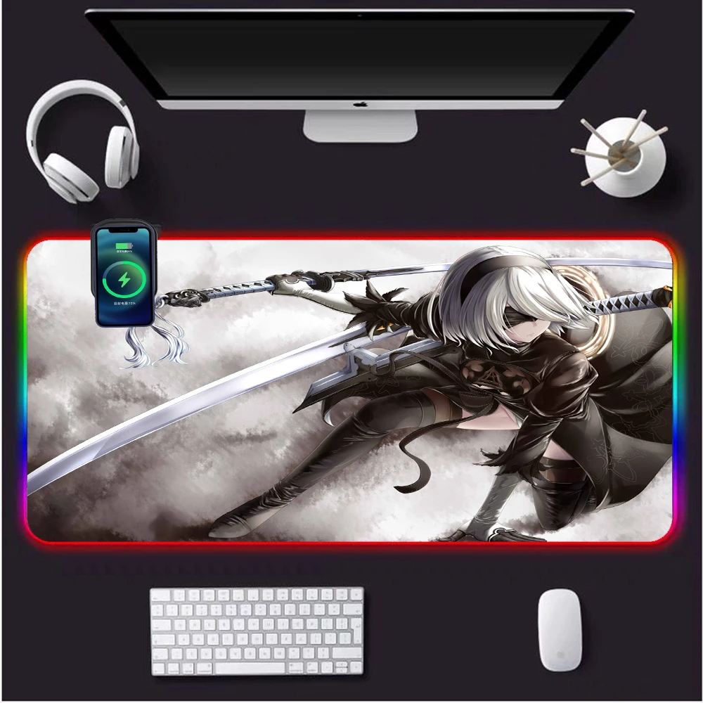 Nier 2B Girls RGB Wireless Charging Anime Mouse Pad Light LED Laptop Gamer Accessories Keyboard Type-C Phone Charging Mousepad
Nier 2B Girls RGB Wireless Charging Anime Mouse Pad Light LED Laptop Gamer Accessories Keyboard Type-C Phone Charging Mousepad