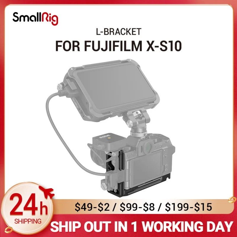 L-образный кронштейн SmallRig для камеры FUJIFILM X-S10, 1/4 дюйма, с пластиной 3086
L-образный кронштейн SmallRig для камеры FUJIFILM X-S10, 1/4 дюйма, с пластиной 3086