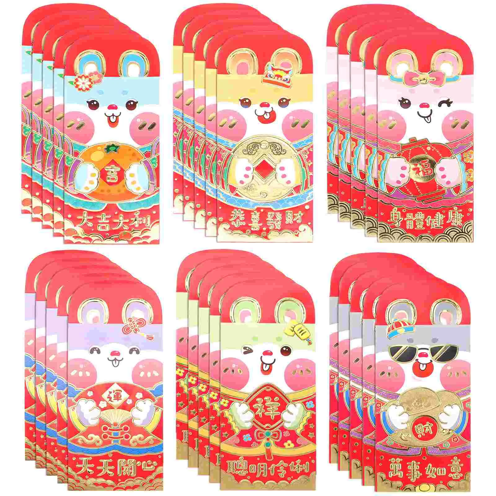 

Red Year New Envelopes Chinese Envelope Money Packet Packets Rabbit Lucky Bag Gift Eve Years Spring Pocket Wedding Festival Bao