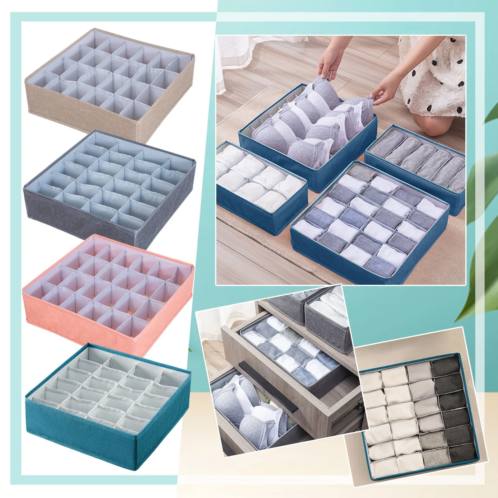 Socks Underwear Drawer Organizer Divider Storage Box Folding Storage Bag Washable Collapsible Cabinet Closet Organizer
Socks Underwear Drawer Organizer Divider Storage Box Folding Storage Bag Washable Collapsible Cabinet Closet Organizer