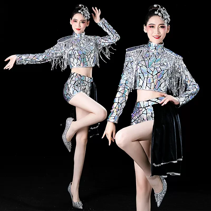 New Dance Costume Women Silver Mirror Suit Singer Gogo Clothing Festival Outfit GoGo Dance Bar Party Rave Stage Costume BL1904
New Dance Costume Women Silver Mirror Suit Singer Gogo Clothing Festival Outfit GoGo Dance Bar Party Rave Stage Costume BL1904