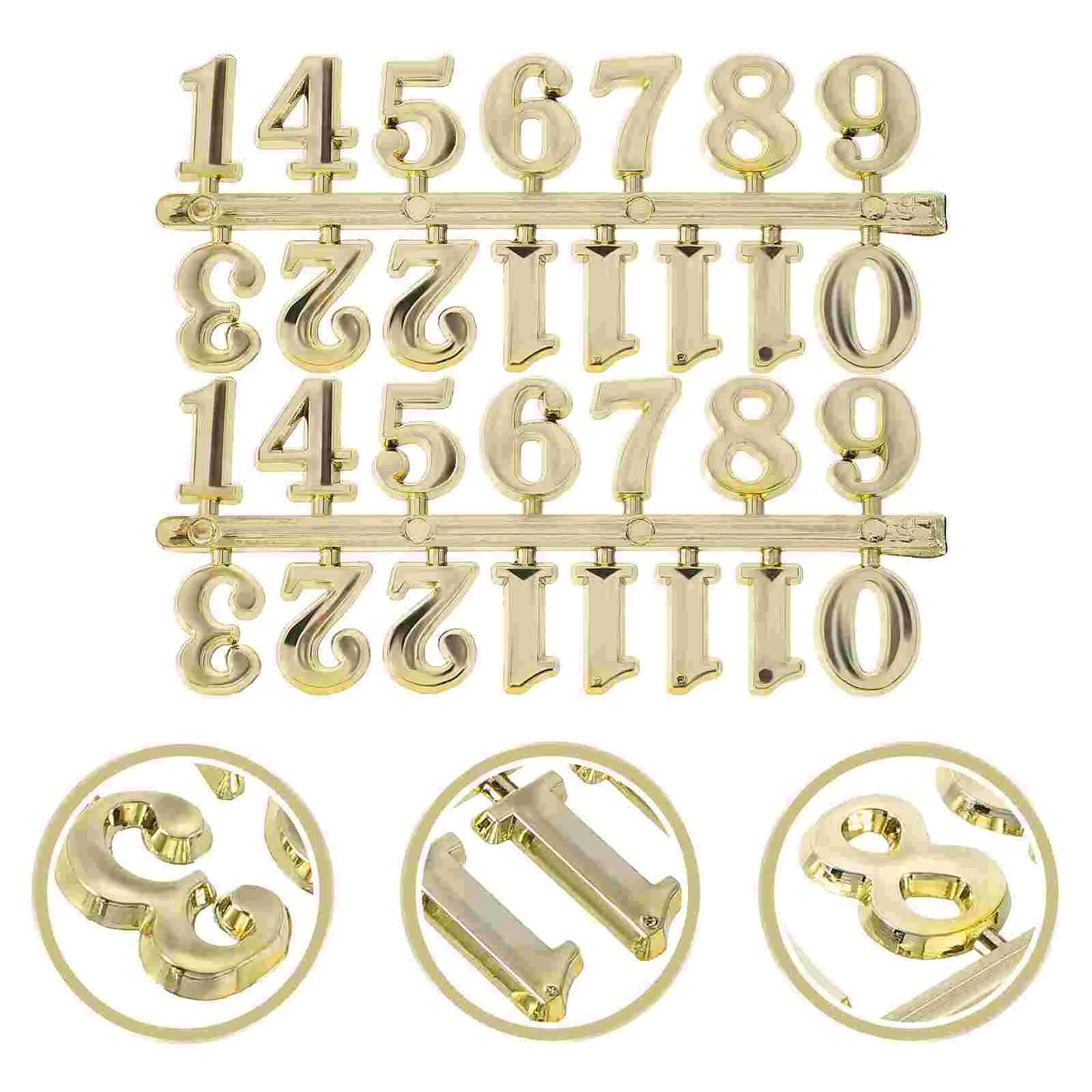 

5 Sets Numbers Clock Digital Bell Repair Parts Replacement Roman Numeral Wall Clocks Self Adhesive Arabic Face