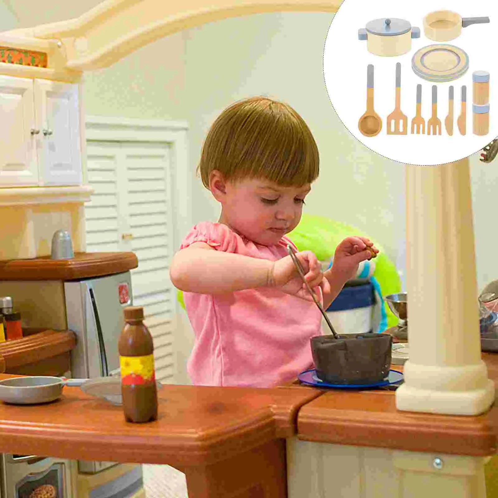 

Детская посуда, игровой набор, деревянная кухонная утварь, игрушки, обучающая имитация, игровой домик, кухонная утварь, деревянная утварь