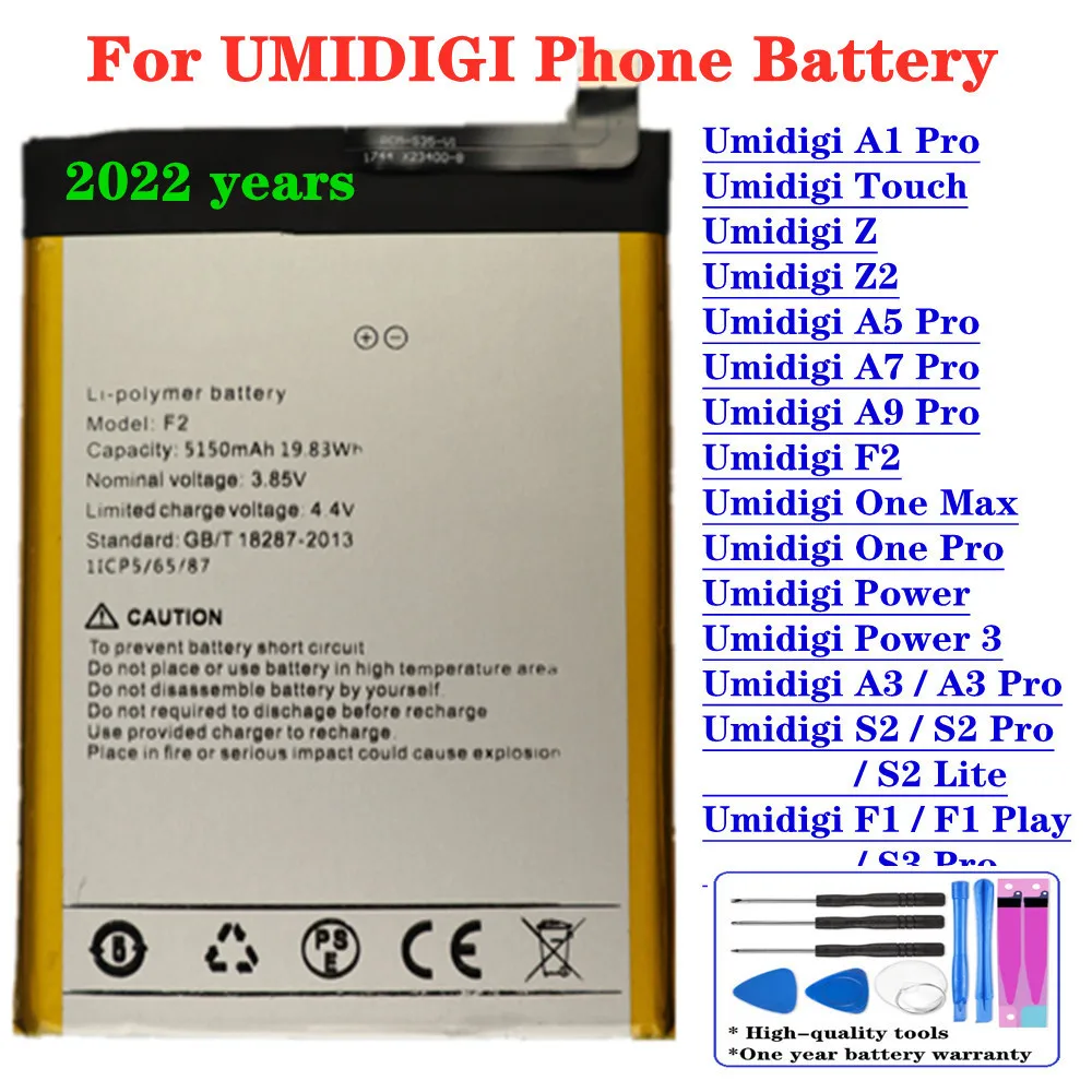 New Original Battery For UMI Umidigi F1 Play F2 A9 / A7 / A5 / A3 / A1 Pro Z2 Z Touch One Max One Pro Power 3 S2 Pro Lite S3 Pro
New Original Battery For UMI Umidigi F1 Play F2 A9 / A7 / A5 / A3 / A1 Pro Z2 Z Touch One Max One Pro Power 3 S2 Pro Lite S3 Pro