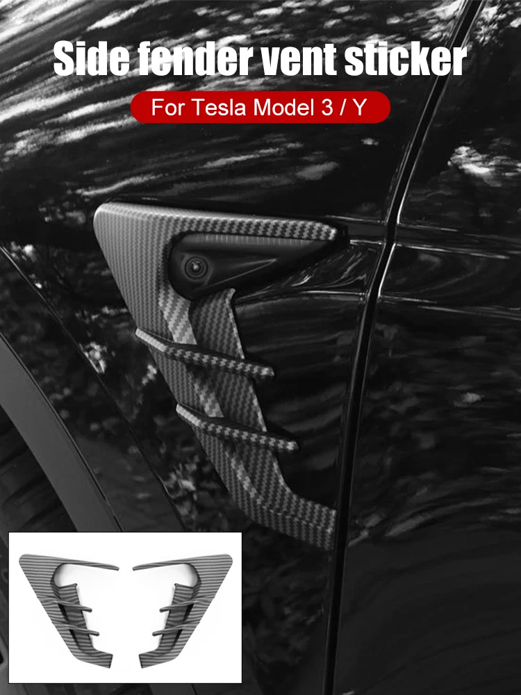 1Pair Car Side Fender Vents Turn Signal Cover ABS Side Camera Indicator Protection Cover for Tesla Model 3(21-22) Model Y(20-22)
1Pair Car Side Fender Vents Turn Signal Cover ABS Side Camera Indicator Protection Cover for Tesla Model 3(21-22) Model Y(20-22)