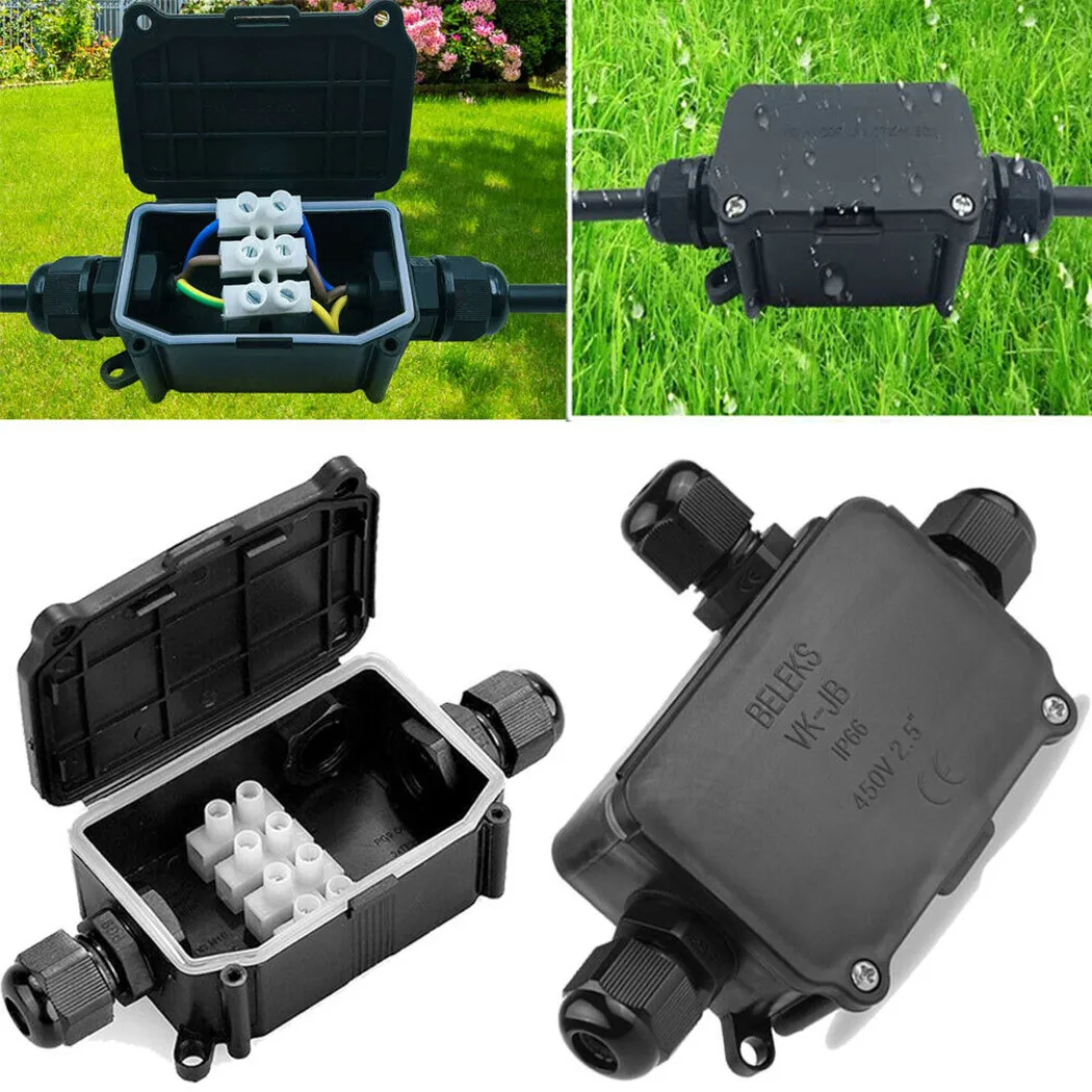 IP66 Outdoor Waterproof Junction Box Case Electrical Cable Wire Connector Black Plastic Dustproof Shell Instrument Box
IP66 Outdoor Waterproof Junction Box Case Electrical Cable Wire Connector Black Plastic Dustproof Shell Instrument Box