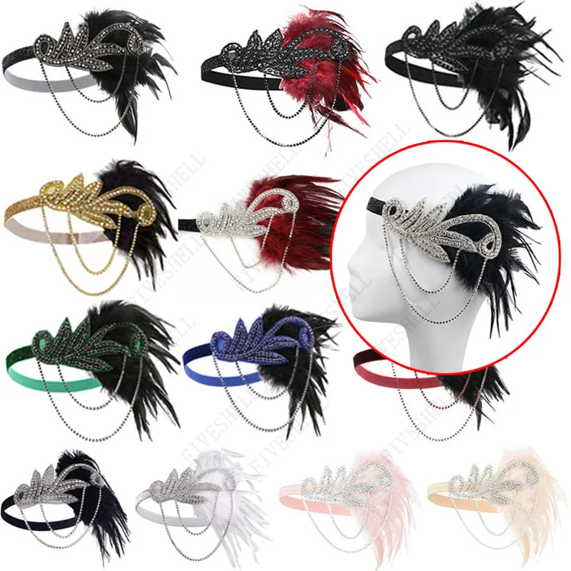 1920s Headband Cosplay Props Charleston Costume Accessories Nude Flapper Headpiece Great Gatsby Feather Beaded Headband for Lady
1920s Headband Cosplay Props Charleston Costume Accessories Nude Flapper Headpiece Great Gatsby Feather Beaded Headband for Lady