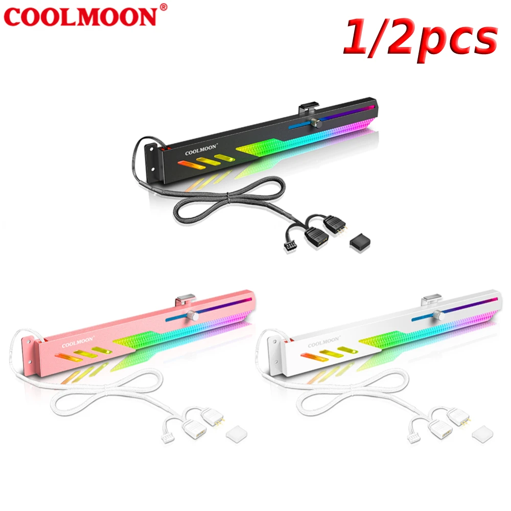 COOLMOON GT8 Horizontal GPU Support ARGB Bracket Computer Video Card Stand GPU Holder w/ Aluminum Alloy Shell Slide Adjustment
COOLMOON GT8 Horizontal GPU Support ARGB Bracket Computer Video Card Stand GPU Holder w/ Aluminum Alloy Shell Slide Adjustment