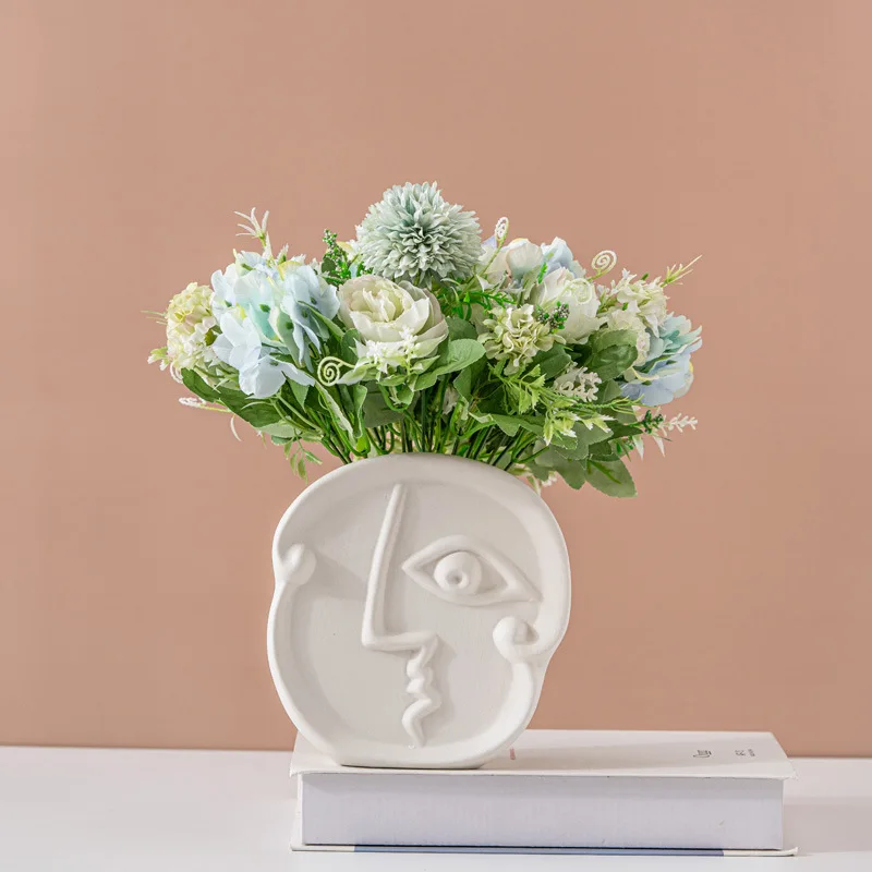 Nordic Art Ceramic Vase Round Face Decor Living Room Simple Modern Abstract Flower Vase Ornaments Festival Gift Home Decoration
Nordic Art Ceramic Vase Round Face Decor Living Room Simple Modern Abstract Flower Vase Ornaments Festival Gift Home Decoration