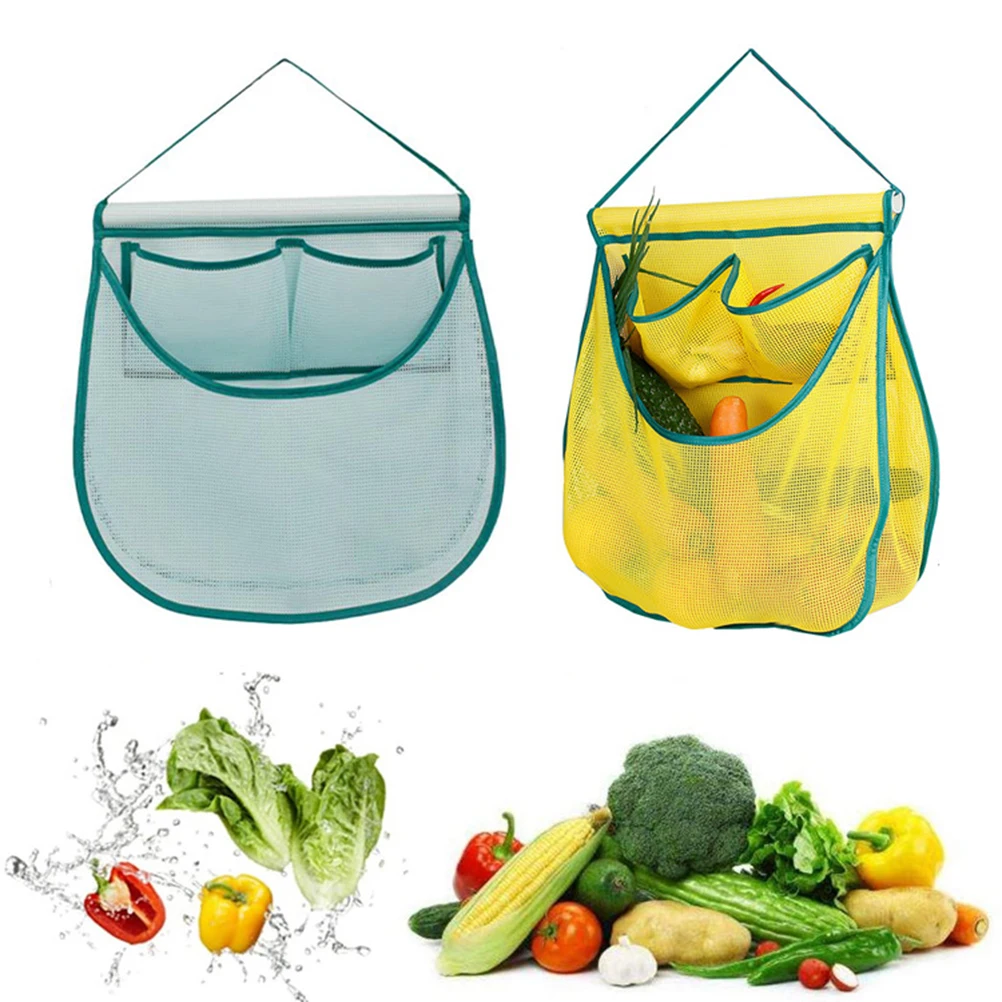 Kitchen Hanging Mesh Storage Bags Reusable Large-capacity Fruit Vegetable Pouch Organizer For Storing Potatoes Tomatoes Onions
Kitchen Hanging Mesh Storage Bags Reusable Large-capacity Fruit Vegetable Pouch Organizer For Storing Potatoes Tomatoes Onions