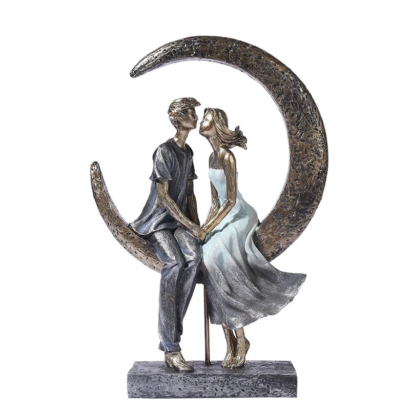 Romantic Moonlight Couple Statue Resin Date Lovers Sculpture Household Ornament Craft Valentine's Day Gift for Wedding Decor
Romantic Moonlight Couple Statue Resin Date Lovers Sculpture Household Ornament Craft Valentine's Day Gift for Wedding Decor
