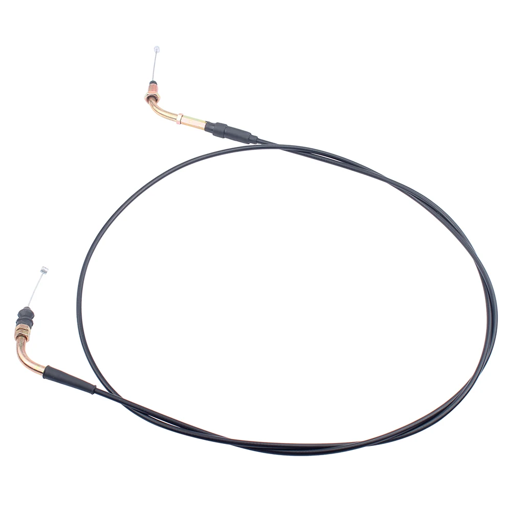 

1pc Throttle Line 78 INCH Throttle Cable For GY6 Scooter 50cc 150cc Moped Chinese 4.2\" Extended, Threaded Curved On Both Sides