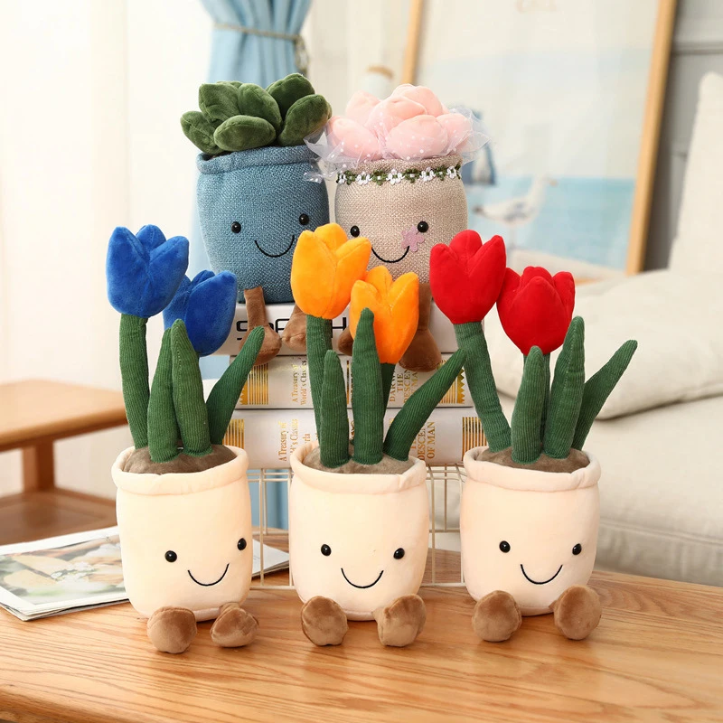 Plush Stuffed Decor Toys Creative Doll Potted Cute Room Decor Soft Bookshelf Decor Tulip&Succulent Plants Pillow For Girls Gifts
Plush Stuffed Decor Toys Creative Doll Potted Cute Room Decor Soft Bookshelf Decor Tulip&Succulent Plants Pillow For Girls Gifts