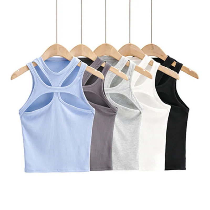 Vest Summer Asymmetrical Hollow Solid Color Knitted Round Neck Design Sense Short-sleeved Girls New Sexy Clothing on The Chest
Vest Summer Asymmetrical Hollow Solid Color Knitted Round Neck Design Sense Short-sleeved Girls New Sexy Clothing on The Chest