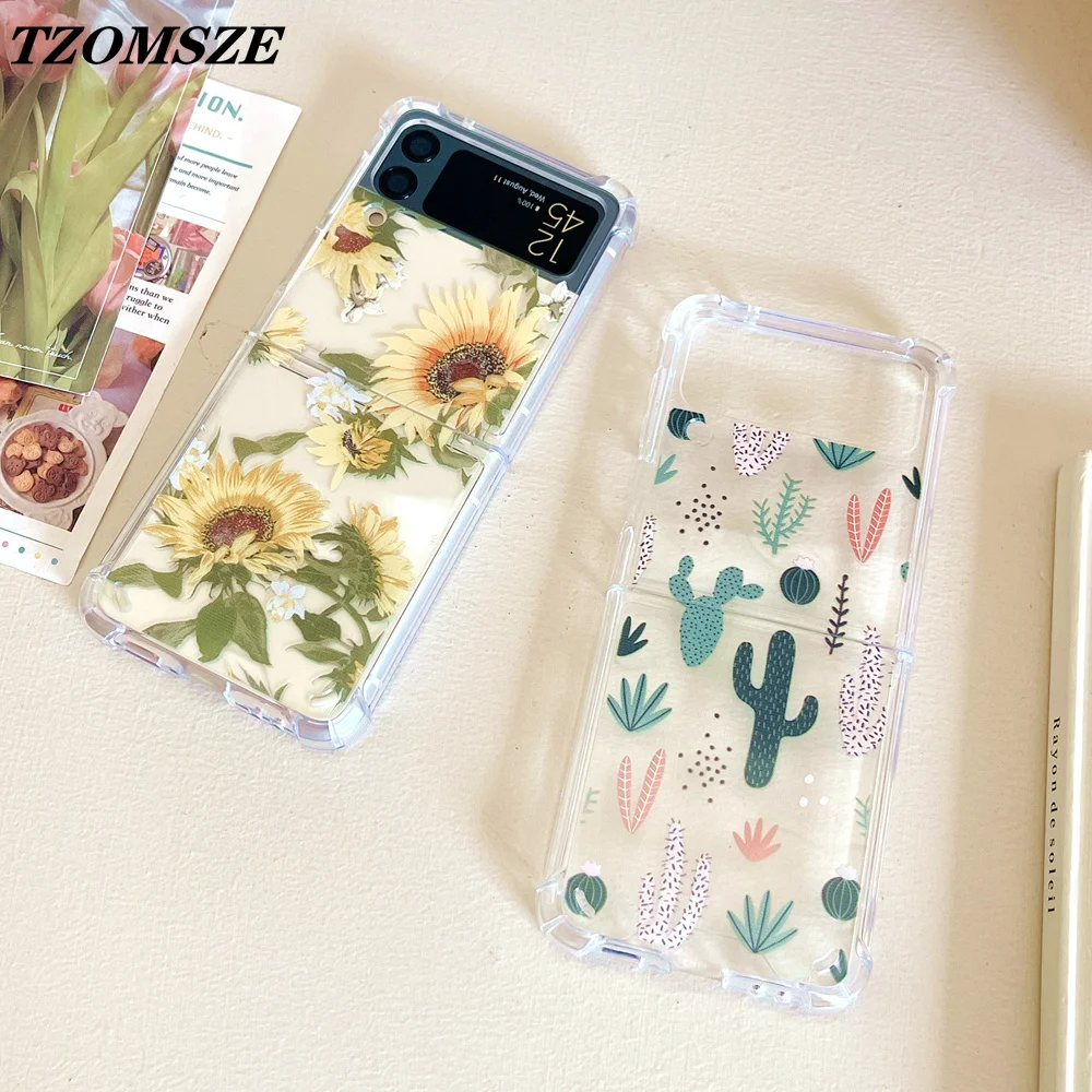 Shockproof Phone Case for Sansung Galaxy Z Flip 4 3 Coque Ultra Thin Back Cover for Galaxy ZFlip3 Cute Flowers Transparent Shell
Shockproof Phone Case for Sansung Galaxy Z Flip 4 3 Coque Ultra Thin Back Cover for Galaxy ZFlip3 Cute Flowers Transparent Shell