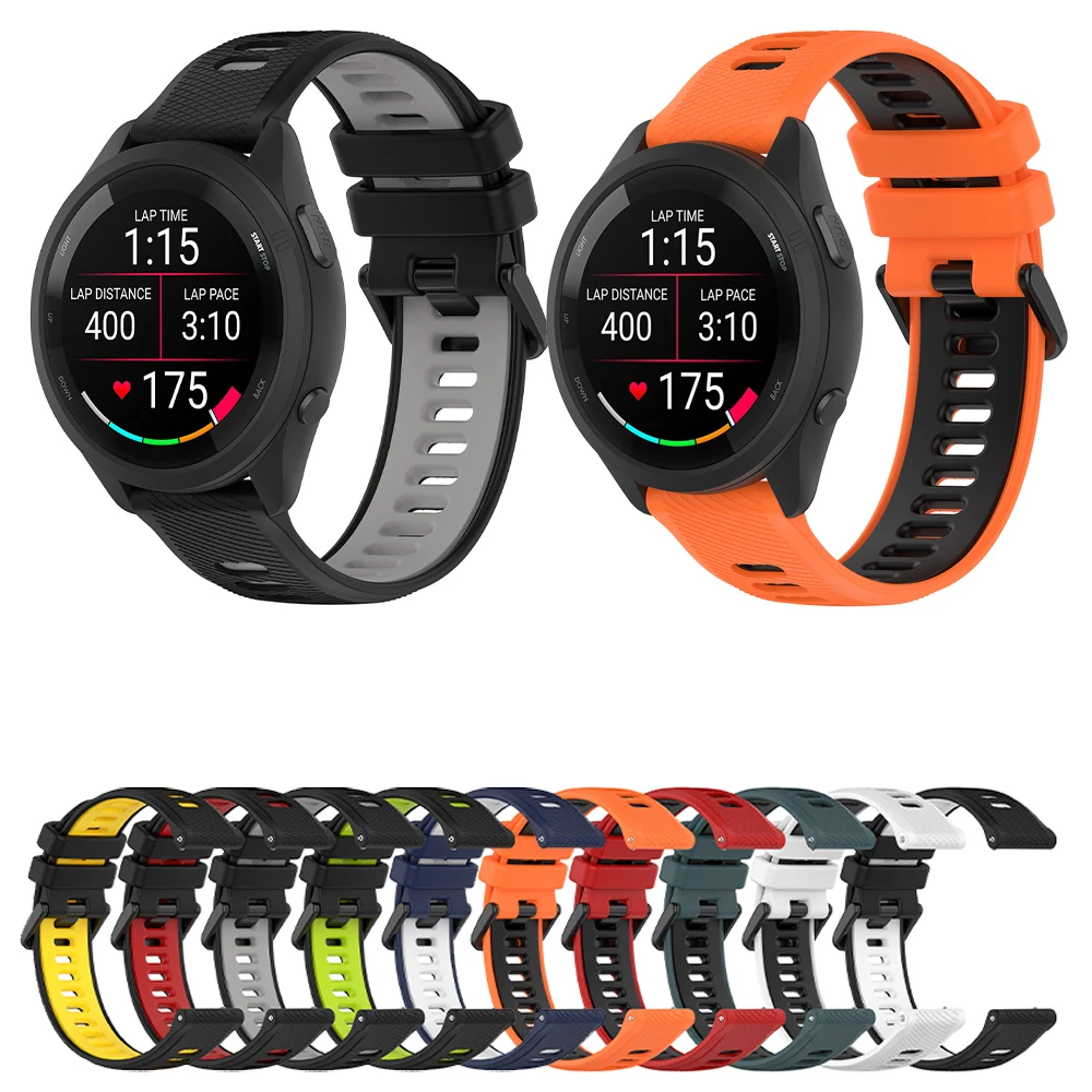 Ремешок силиконовый для смарт-часов Garmin Forerunner265/265S, сменный двухцветный браслет для Amazfit GTR4/3, 18/20/22 мм
Ремешок силиконовый для смарт-часов Garmin Forerunner265/265S, сменный двухцветный браслет для Amazfit GTR4/3, 18/20/22 мм