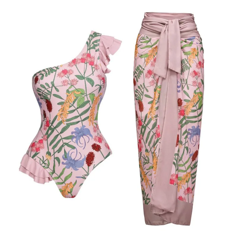 2023 New Women V-Neck Cutout One-Piece Swimsuit Printed One-piece Swimwear Women's Ruffles Holiday Beach Bikini
2023 New Women V-Neck Cutout One-Piece Swimsuit Printed One-piece Swimwear Women's Ruffles Holiday Beach Bikini