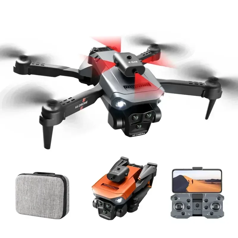HJ New Three Cameras Drone K6 Obstacle Avoidance Rc Helicopter Uav Foldable Remote Control Gps Back DronToy
HJ New Three Cameras Drone K6 Obstacle Avoidance Rc Helicopter Uav Foldable Remote Control Gps Back DronToy