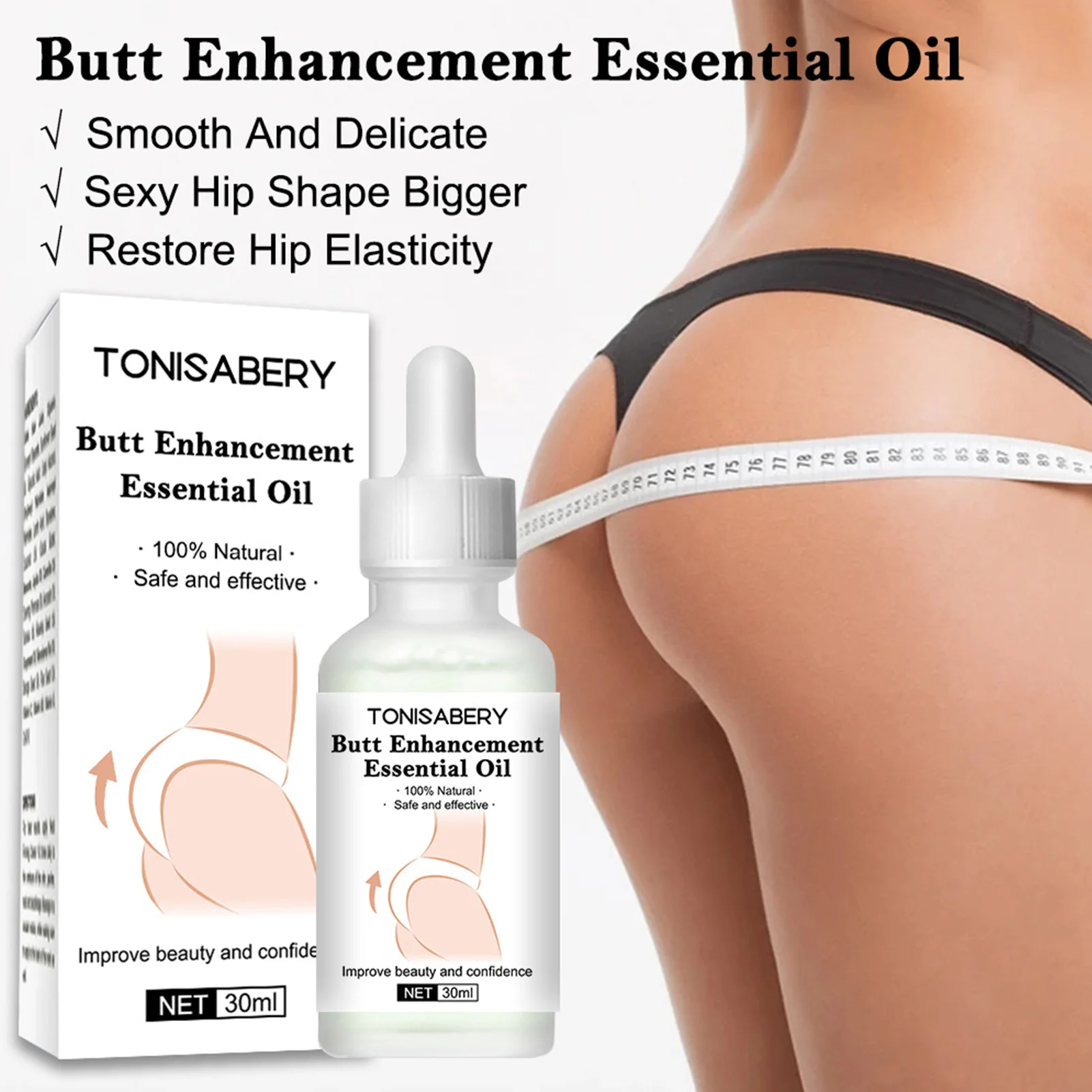 30ml Sexy Hip Buttock Enlargement Essential Oil Effective Lifting & Firming Hip Lift Up Butt Moisturizing Elastic Butt Massage
30ml Sexy Hip Buttock Enlargement Essential Oil Effective Lifting & Firming Hip Lift Up Butt Moisturizing Elastic Butt Massage
