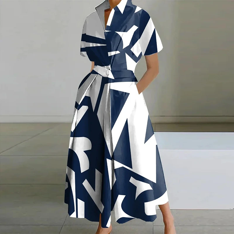 Vintage Abstract Print Boho Long Dress 2023 Spring Waist Buttoned Lapel Shirt Dress Women Short Sleeve A-Line Summer Beach Dress
Vintage Abstract Print Boho Long Dress 2023 Spring Waist Buttoned Lapel Shirt Dress Women Short Sleeve A-Line Summer Beach Dress