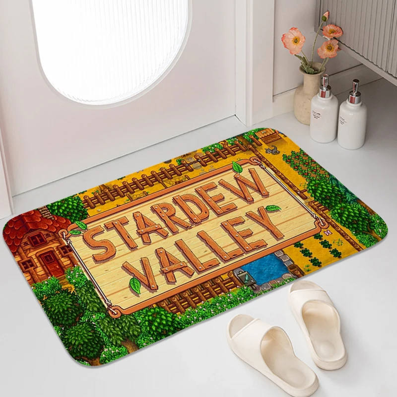 Напольный коврик S-Stardew V-Valley для спальни полезные вещи дома моющийся нескользящий