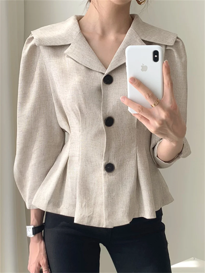 HziriP Korean Chic Fashion High Waist Streetwear 2022 New Office Lady Slim Notched Shirts High Quality Full Sleeves Blouses
HziriP Korean Chic Fashion High Waist Streetwear 2022 New Office Lady Slim Notched Shirts High Quality Full Sleeves Blouses