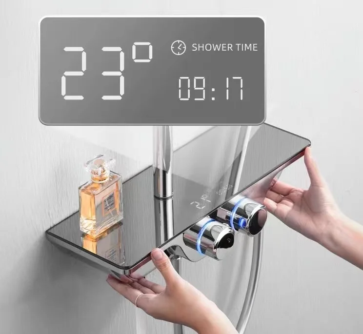 2022 новый дизайн smart Shower со светодиодной цветной цифровой смеситель для душа
2022 новый дизайн smart Shower со светодиодной цветной цифровой смеситель для душа