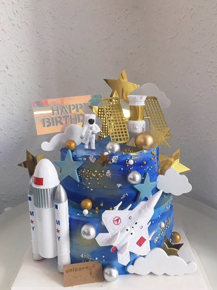 Rocket Astronaut Moon Happy Birthday Letter Decoration Cake Topper Dessert for Children's Day boy girl Lovely Gifts
Rocket Astronaut Moon Happy Birthday Letter Decoration Cake Topper Dessert for Children's Day boy girl Lovely Gifts