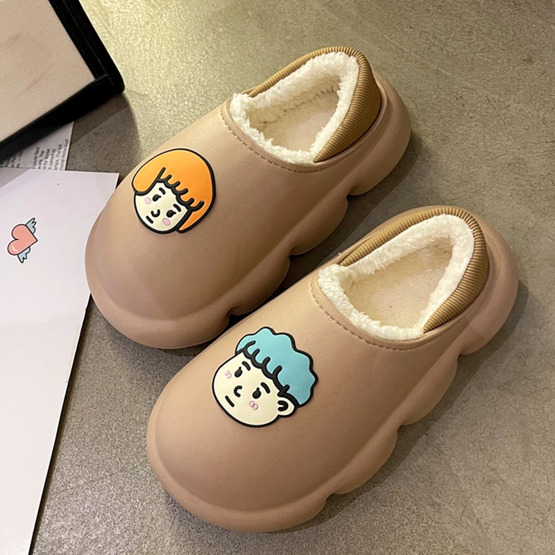 Winter Women Men Slippers Thick Platform Waterproof Non Slip Warm Slides Indoor Cartoon Couple Avatar Cute Lovely Cotton Shoes
Winter Women Men Slippers Thick Platform Waterproof Non Slip Warm Slides Indoor Cartoon Couple Avatar Cute Lovely Cotton Shoes