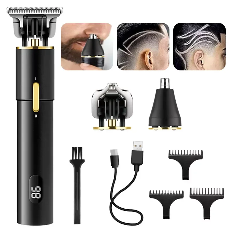 Kemei Hair Trimmer 3-IN-1 Electric Trimmer Hair Clipper Haircut Shaving Trimming Nose Hair Sideburns Carving USB Fast Charging 5
Kemei Hair Trimmer 3-IN-1 Electric Trimmer Hair Clipper Haircut Shaving Trimming Nose Hair Sideburns Carving USB Fast Charging 5