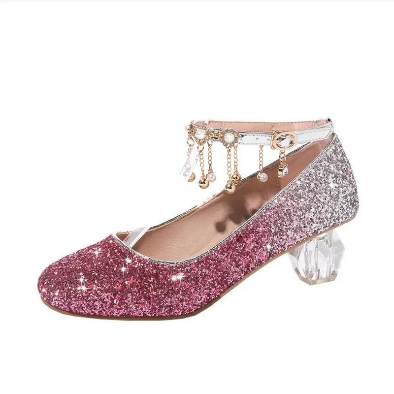 Princess Kids Leather Shoes For Girls Glitter Dress Banquet Party Children High Heel Shoe For kids Girls Sandals 4.5CM
Princess Kids Leather Shoes For Girls Glitter Dress Banquet Party Children High Heel Shoe For kids Girls Sandals 4.5CM
