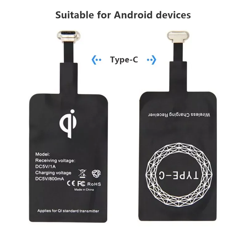 Lightweight Qi Wireless Charging Receiver For Samsung Huawei Universal Micro USB Type C Fast Wireless Charger Adapter
Lightweight Qi Wireless Charging Receiver For Samsung Huawei Universal Micro USB Type C Fast Wireless Charger Adapter